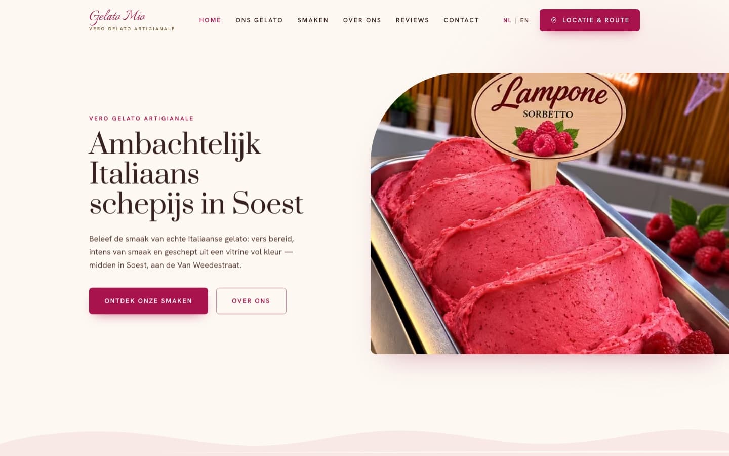 Homepage van Gelato Mio Soest