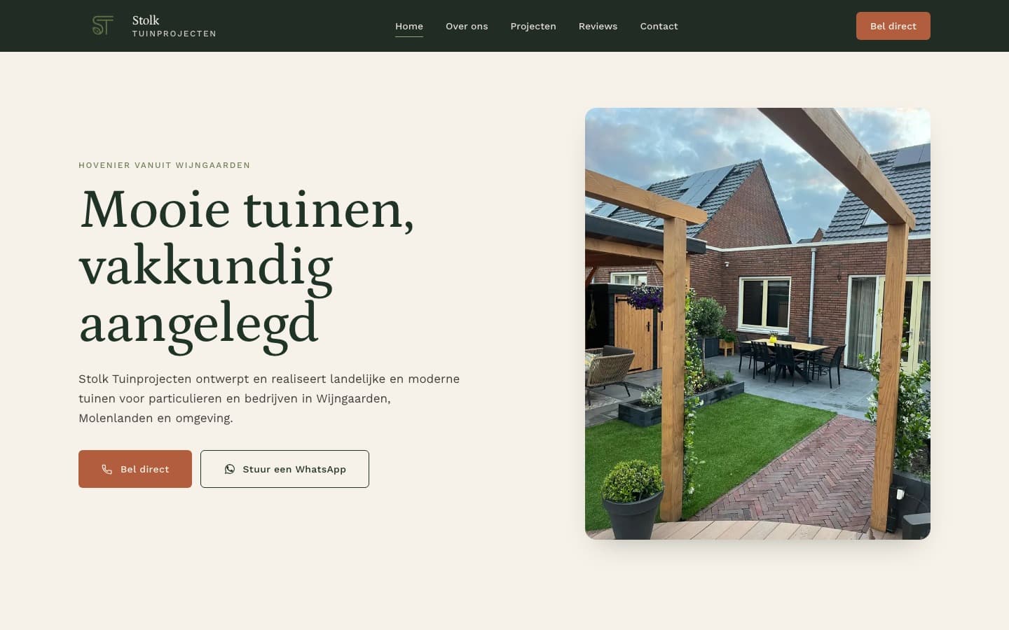 Homepage van Stolk Tuinprojecten