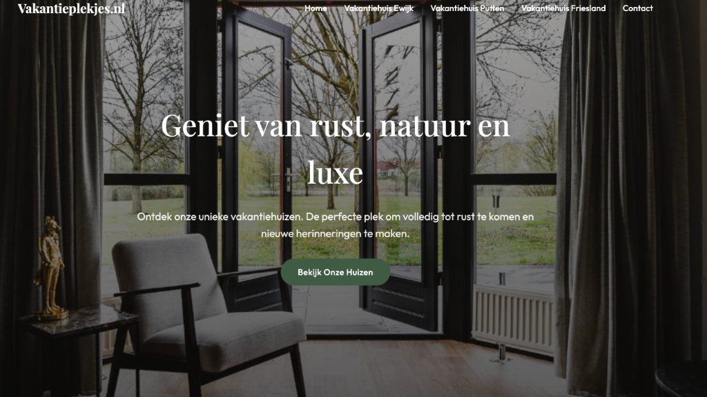 Vakantieplekjes.nl live website screenshot